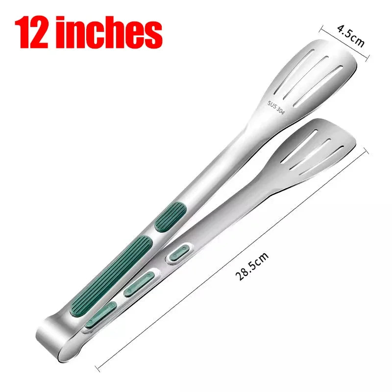 Nuevas Pinzas de Acero Inoxidable para Alimentos, Pinzas para Carne, Ensaladas, Pan, Pinzas para Barbacoa, Pinzas Antideslizantes para Buffet, Utensilios de Cocina, Accesorios de Cocina