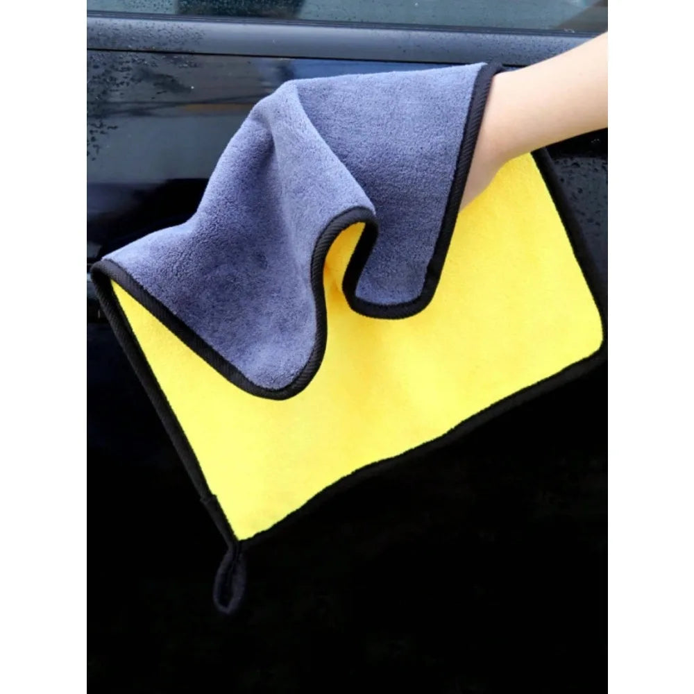 Toallas de limpieza de microfibra para coche, 1/2/3/6/10 Uds., 30x60cm, suaves, de secado rápido para espejos y ventanas, trapos de limpieza, paño de lavado de doble capa