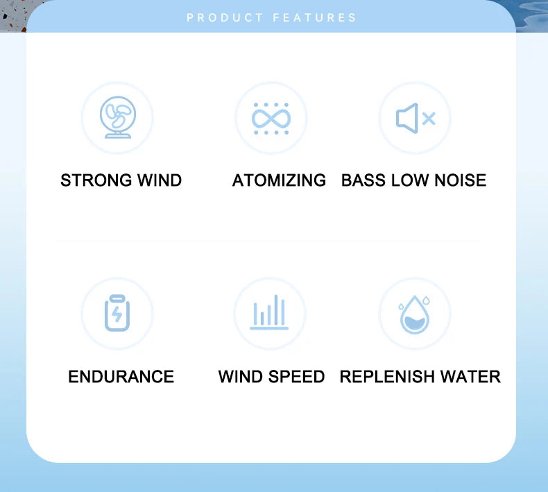 Ventilador de pulverización portátil de mano, ventilador de niebla de pulverización de agua, miniventilador de dormitorio de estudiantes, suministros de verano, herramientas de refrigeración, ventilador pequeño para exte