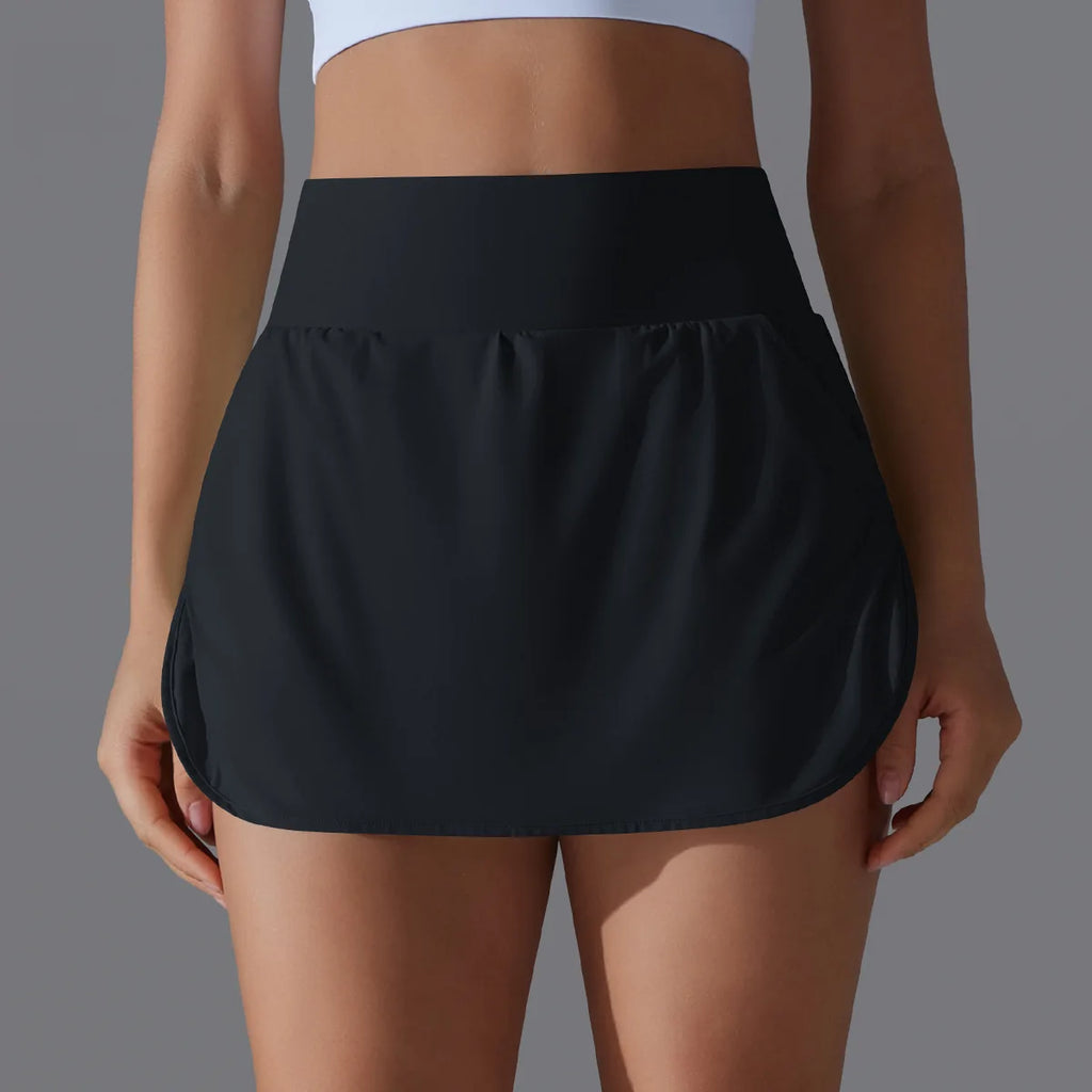 Falda de tenis para mujer con bolsillos, pantalones cortos, faldas atléticas para Yoga, faldas deportivas transpirables para bádminton y Golf, faldas deportivas para entrenamiento