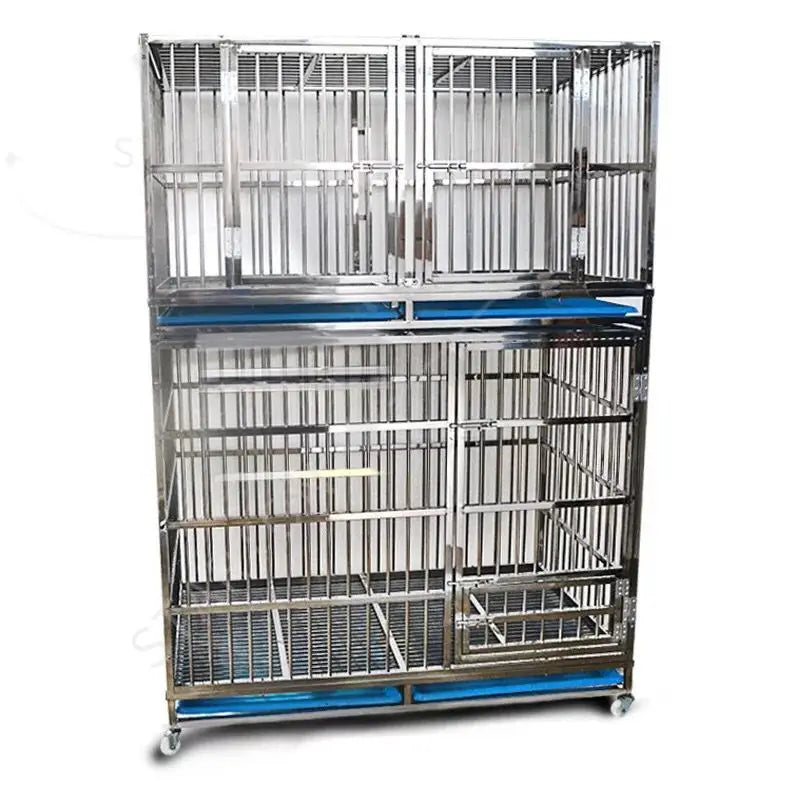 Jaula Plegable de Alambre Metálico Reforzado de Acero Inoxidable para Perros Grandes, Casetas Plegables para Mascotas, Jaulas para Perros Adultos en Oferta