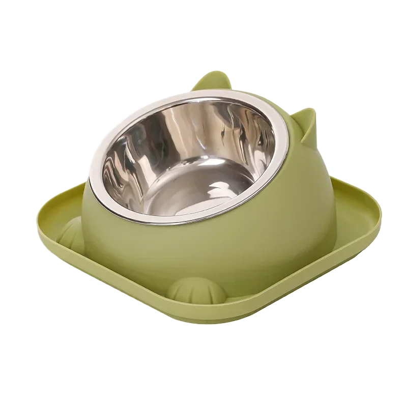 Cuenco para gatos antivuelco con forma divertida con agua añadida para evitar hormigas, cuencos para perros, inclinados y antideslizantes