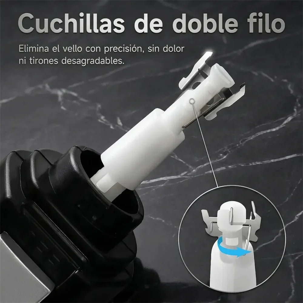 Cortadora eléctrica de pelo de nariz y orejas con carga USB 2 en 1 para hombres, cortadora de barba resistente al agua