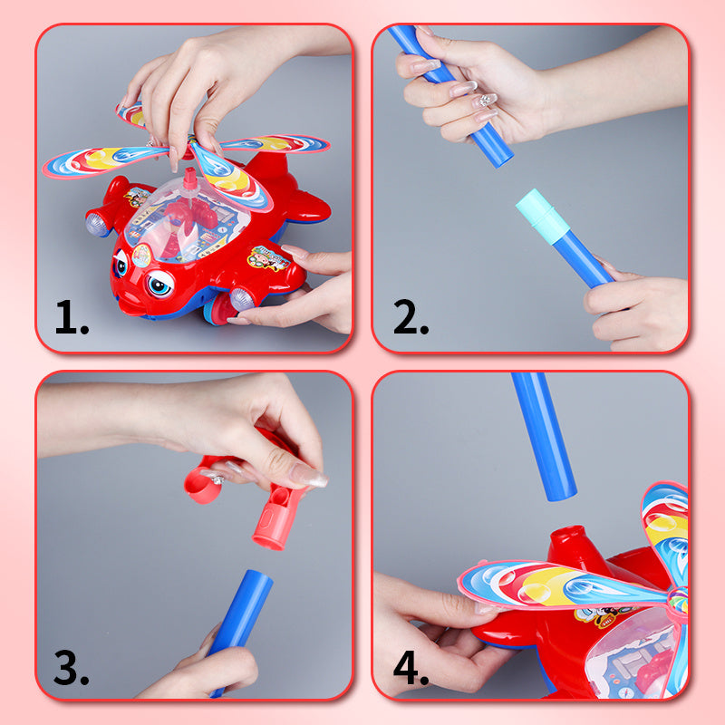 Andador de juguete para bebé, juguete de empuje manual para niños pequeños, avión, coche de juguete, juguete para caminar para niños, niños y niñas al aire libre