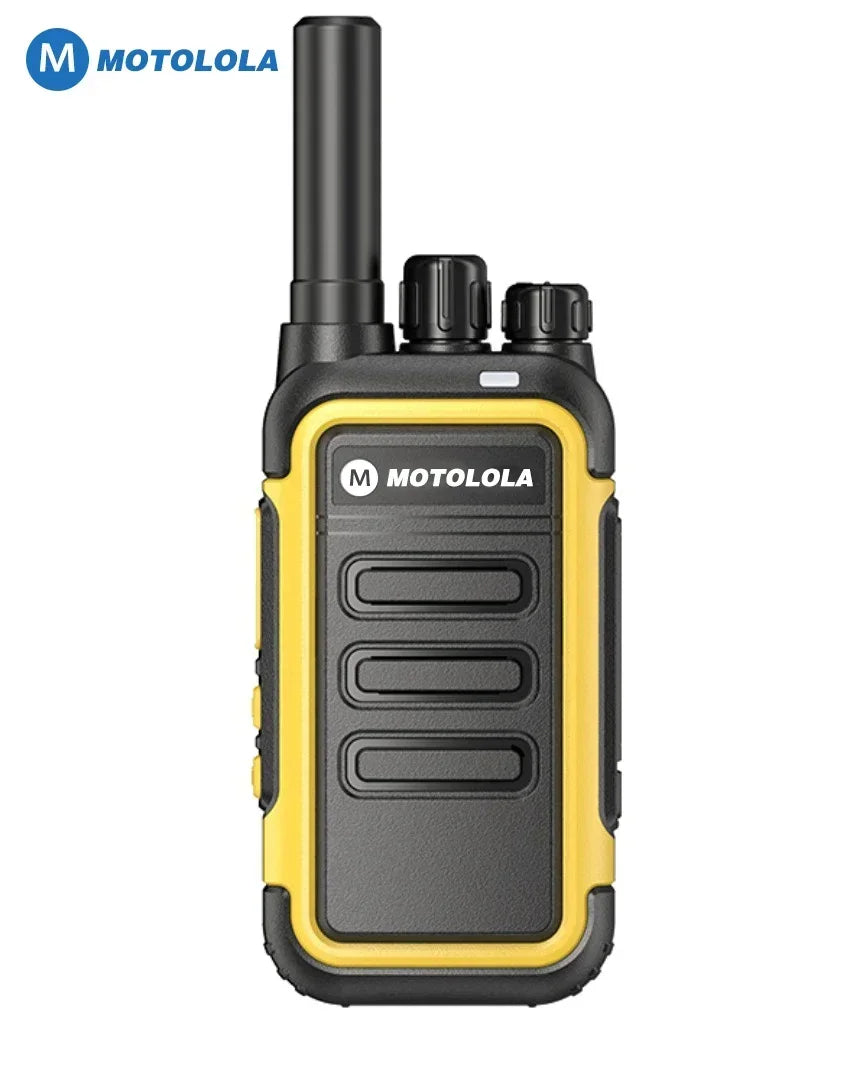 Motolola 2 uds Mini Walkie Talkie Radio bidireccional portátil conjunto de transceptor UHF walkie-talkies Radio Walkie Talkie COD de largo alcance