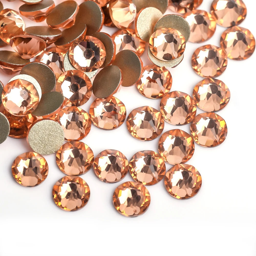 VC 2088-diamantes de imitación para decoración de uñas, 16 caras de corte, cristales brillantes, ss10-30 Strass 8Big + 8Small, sin fijación térmica