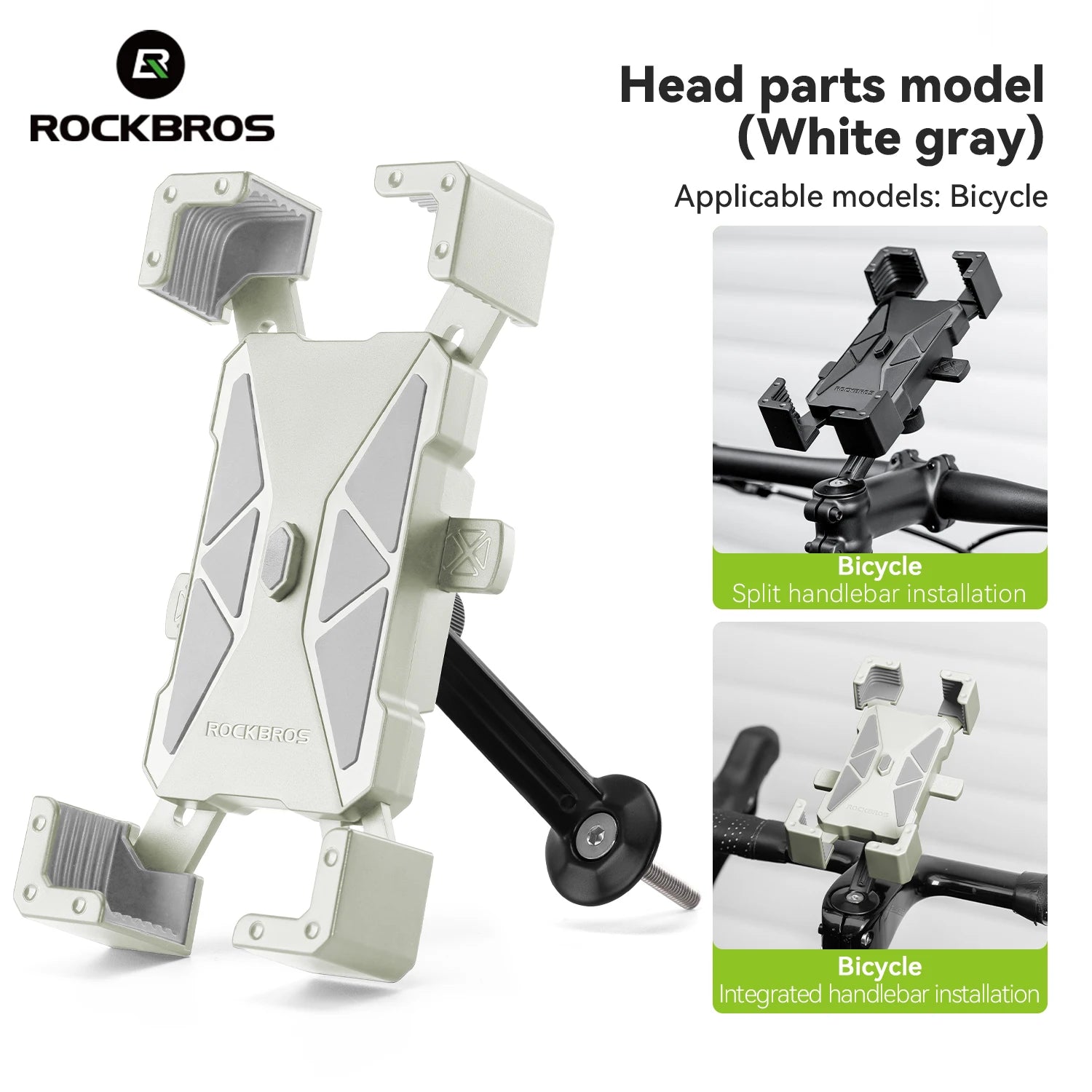 ROCKBROS Soporte para teléfono de bicicleta Monte liviano 4.5-7.2 pulgadas soporte para teléfono inteligente soporte de soporte de teléfonos accesorios para bicicletas