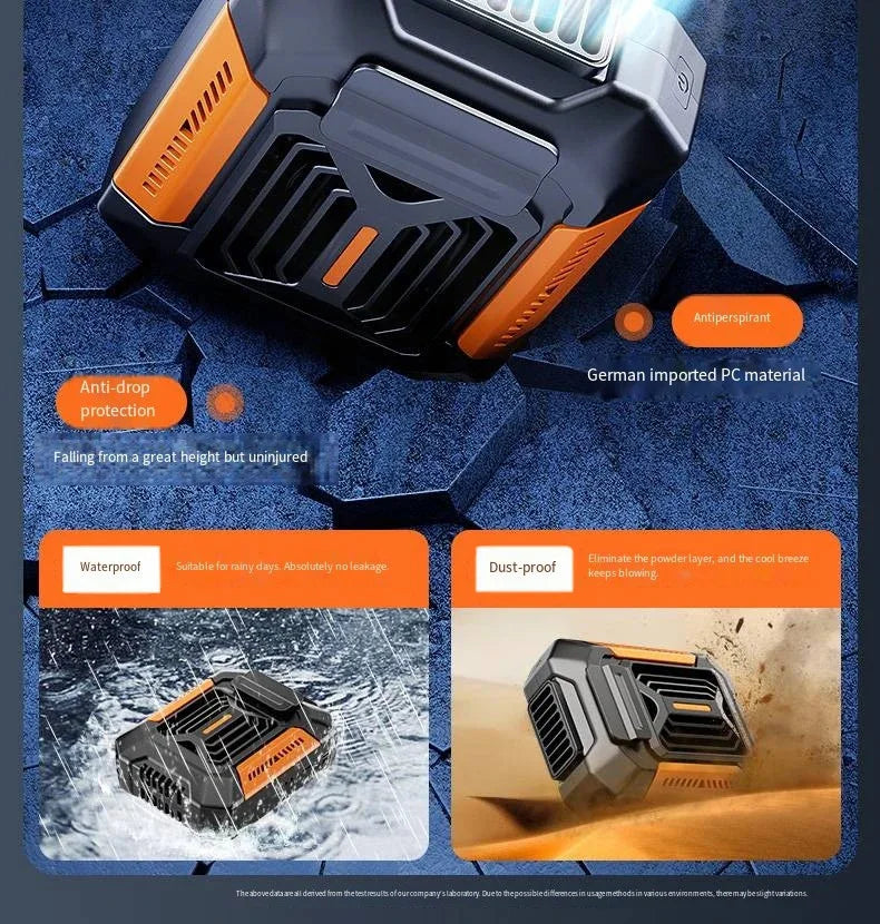 HOMFISH-ventilador Personal con Clip para cinturón, Banco de energía portátil, linterna, ventilador portátil, ventilador colgante para el cuello para trabajos al aire libre, senderismo, Camping