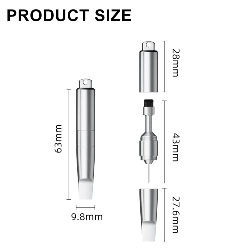 Llavero 3 en 1 con extractor de tarjetas SIM, mini cepillo de limpieza para auriculares, bolígrafo de limpieza multifuncional de precisión para teléfonos móviles y auriculares