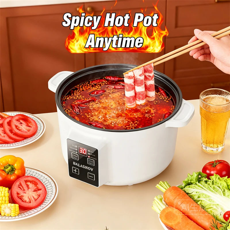 Cocinas múltiples para el hogar de 220V, cocina eléctrica de 3,5 L, olla de cocina antiadherente, olla caliente, olla arrocera inteligente, aparatos de cocina