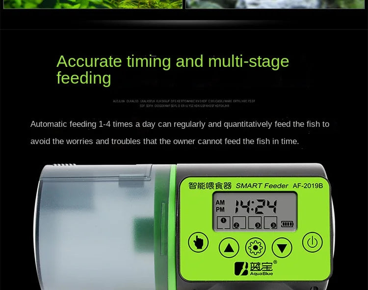 Alimentador automático de pecera, alimentador de sincronización inteligente, alimentador de peces dorados, aparato de alimentación de acuario de peces de gran capacidad
