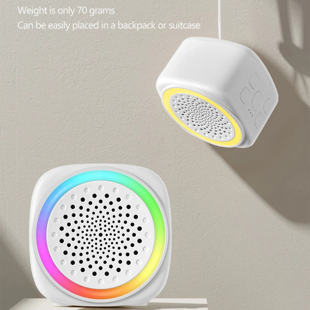 Máquina de ruido blanco para bebé recargable por USB con temporizador y luz nocturna: chupete portátil para dormir, apagado automático para bebés y niños pequeños