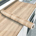 Rollo de papel tapiz adhesivo con 5 metros, pegatina impermeable de grano de madera, armario, puerta de escritorio, pegatinas de renovación de muebles