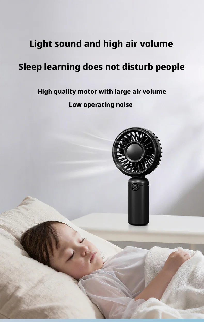 Nuevo Mini Ventilador Portátil USB Recargable Silencioso para Mesa, Maquillaje, Pestañas, Niños, Oficina, Viajes, Enfriador de Aire