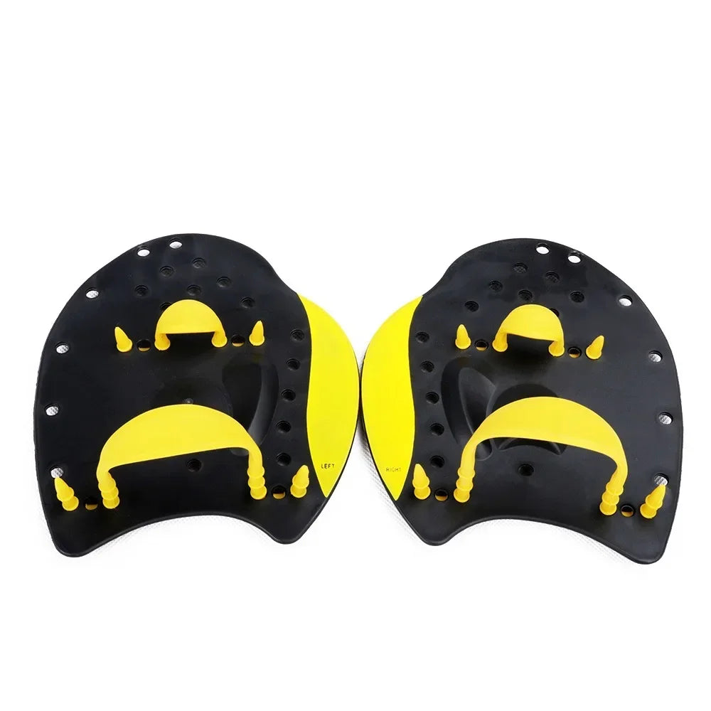 Paletas de natación profesionales, herramientas de corrección para práctica de natación, guantes palmeados de mano de silicona ajustables duraderos para adultos y niños