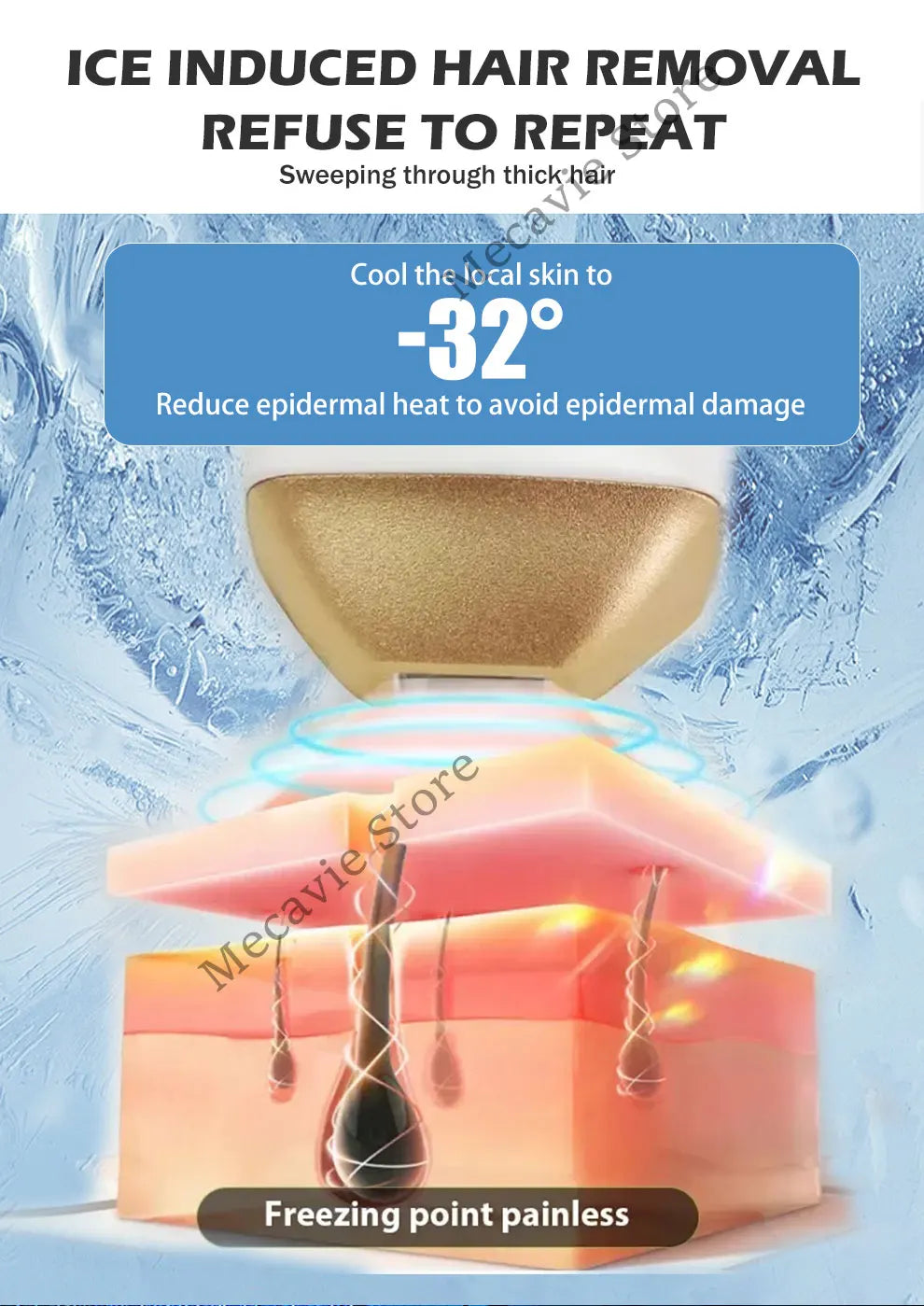 Láser de Diodo MECAVIE 4 en 1, Láser de Diodo Ice Platinum de 4 Longitudes de Onda, Máquina ND:YAG, Dispositivo de Depilación Indolora IPL RF