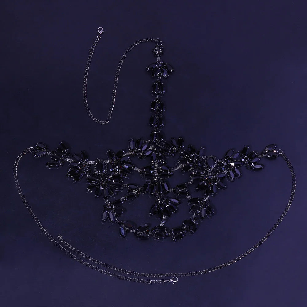 StoneFans máscara de diamantes de imitación de flores de cristal de fiesta de diseñador, joyería de Mascarada, máscara decorativa de lujo para diseño de cara, regalos para mujeres