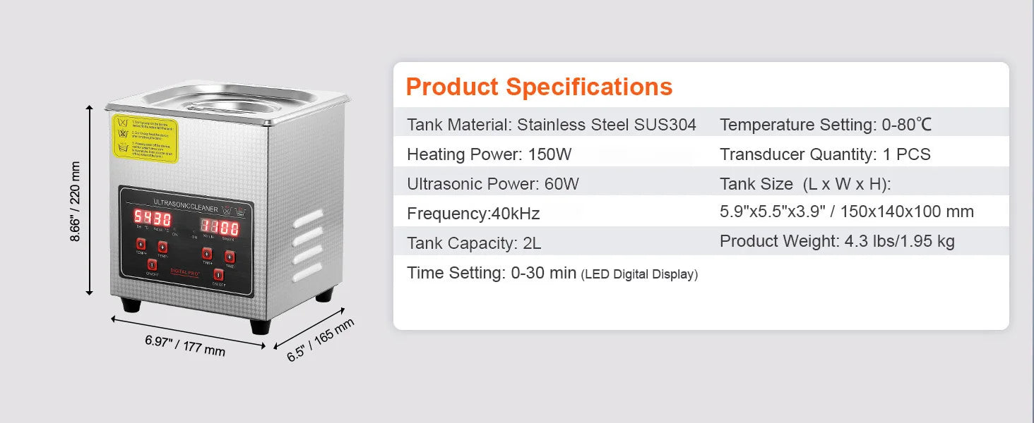 SucceBuy 2L 3L 6L 10L 22L 30L limpiador ultrasónico de acero inoxidable limpieza portátil lavadora ultrasonido electrodoméstico