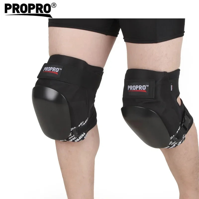 Rodillera para monopatín y esquí profesional, 2 uds., gruesa, para Snowboard, patinaje sobre ruedas, rodillera para deportes al aire libre, equipo protector para ciclismo