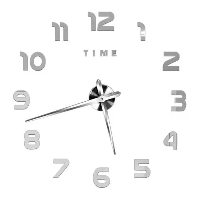 Reloj de pared con espejo acrílico de Número Romano grande 2D/3D, pegatina de moda DIY, relojes de cuarzo, reloj, decoración del hogar, pegatinas para el salón