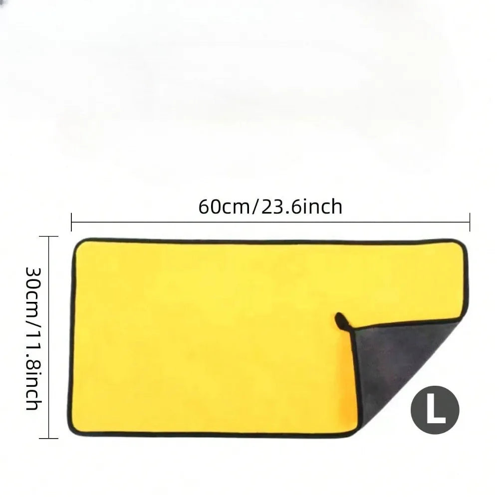 Toallas de limpieza de microfibra para coche, 1/2/3/6/10 Uds., 30x60cm, suaves, de secado rápido para espejos y ventanas, trapos de limpieza, paño de lavado de doble capa