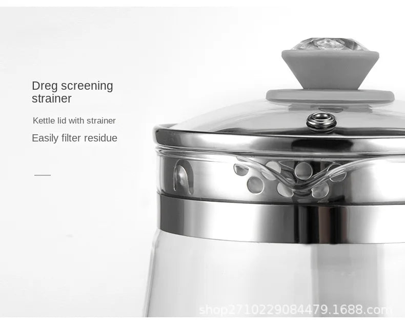Olla saludable Jiuyang de 220V, tetera de flores multifuncional, tetera de vidrio para estofado, Mini cocina portátil de 1,5 l, cocina para postre y té