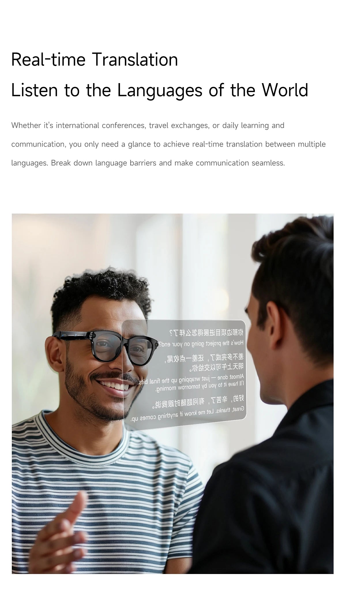 Gafas Inteligentes Lenovo 8K con IA, Traducción por IA, Llamadas Bluetooth, Reproductor de Música, Control de Cámara, Anti-luz Azul, Novedad 2026