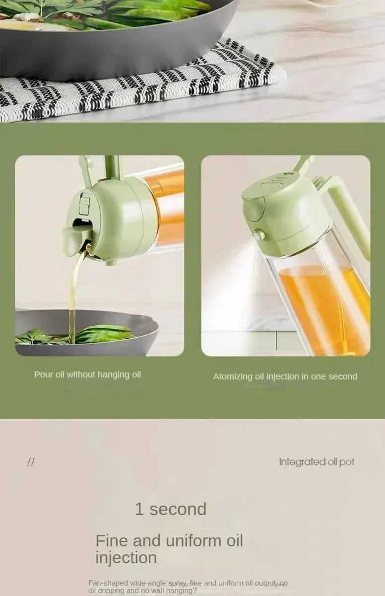 Botella pulverizadora de aceite en aerosol de plástico 2 en 1, 500ml, dispensador de aceite en aerosol, tarro de aceite, vinagrera, barbacoa, cocina, hornear, asar, Picnic, herramienta de cocina