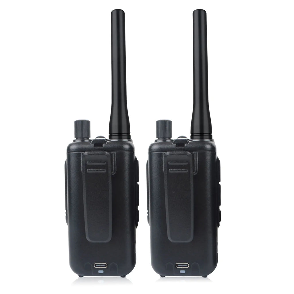 2 unids/pack Baofeng UV-5R Mini doble banda Dual PTT Walkie Talkie 5RMINI banda aérea Rx 5W compacto VOX FM Radio aficionado carga tipo C