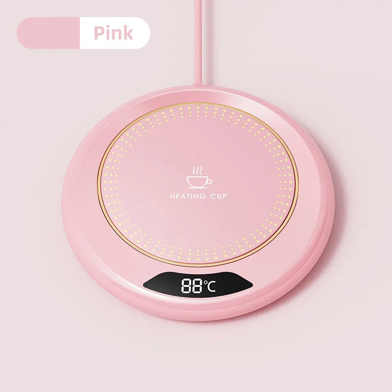 Posavasos de calefacción termostática USB, posavasos de calefacción para el hogar, ajuste de 3 velocidades, temperatura constante de 55 grados, 1 ud.