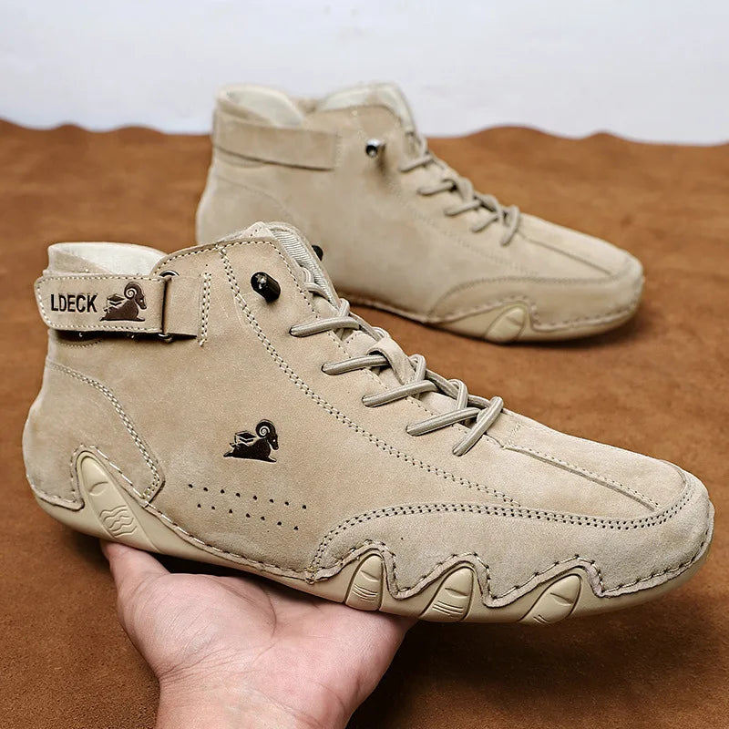 Botas informales de motocicleta para hombre, zapatos impermeables de alta calidad, calzado de lujo, invierno, 2023
