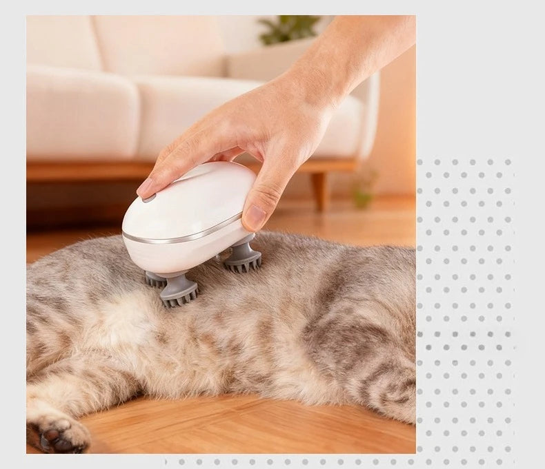 Masajeador Eléctrico para Gatos, Masajeador de Cabeza, Cuidado de la Salud, Relajación de Hombros y Cuello, Masaje de Tejido Profundo, Dispositivo Vibrador para el Cuero Cabelludo, Suministros para Mascotas