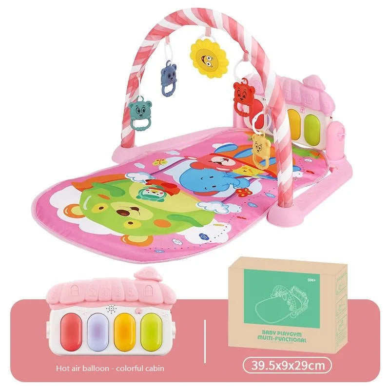 Raqueta de Fitness para bebé, juguete de Piano, Pedal de música para bebé recién nacido, equipo de Fitness suave y desmontable, estera de escalada