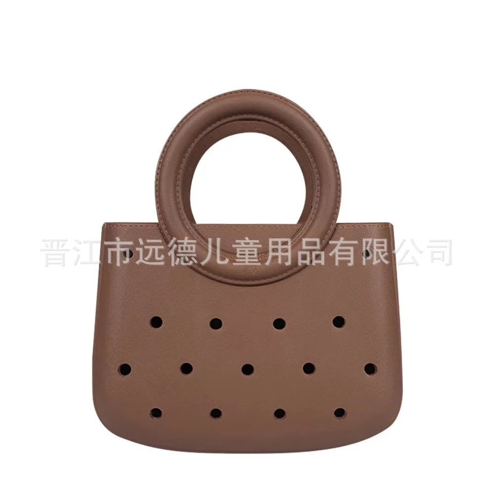 Bolsa de Almacenamiento Impermeable de Material EVA, Bolsa de Playa con Diseño Calado, Estilo Casual de Viaje, Tamaño Pequeño, para Uso Diario