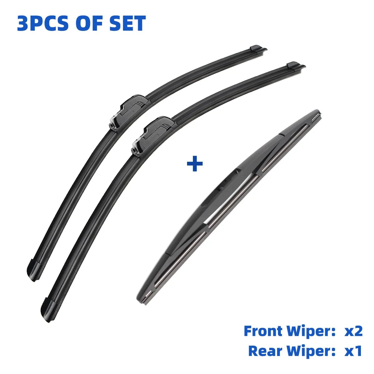 3 uds para Mitsubishi Grandis 2003-2011 28 "+ 22" + 12 "escobillas de limpiaparabrisas delanteras y traseras accesorios para cortador de ventana 2003