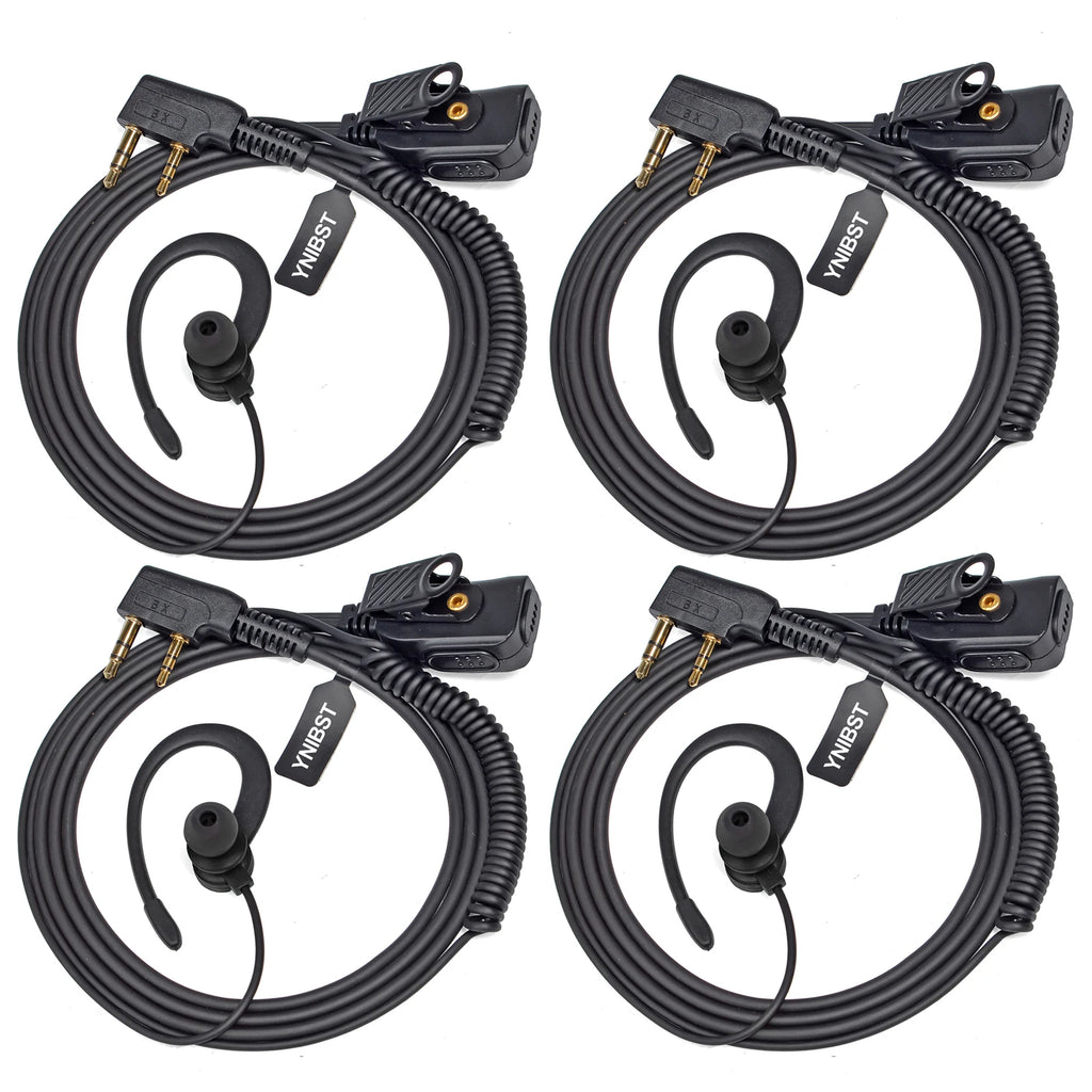 Walkie Talkie Auricular Auricular en forma de G Compatible con Baofeng UV-5R BF-888S UV-82 Kenwood Radio de 2 vías, Auriculares con micrófono PTT en línea