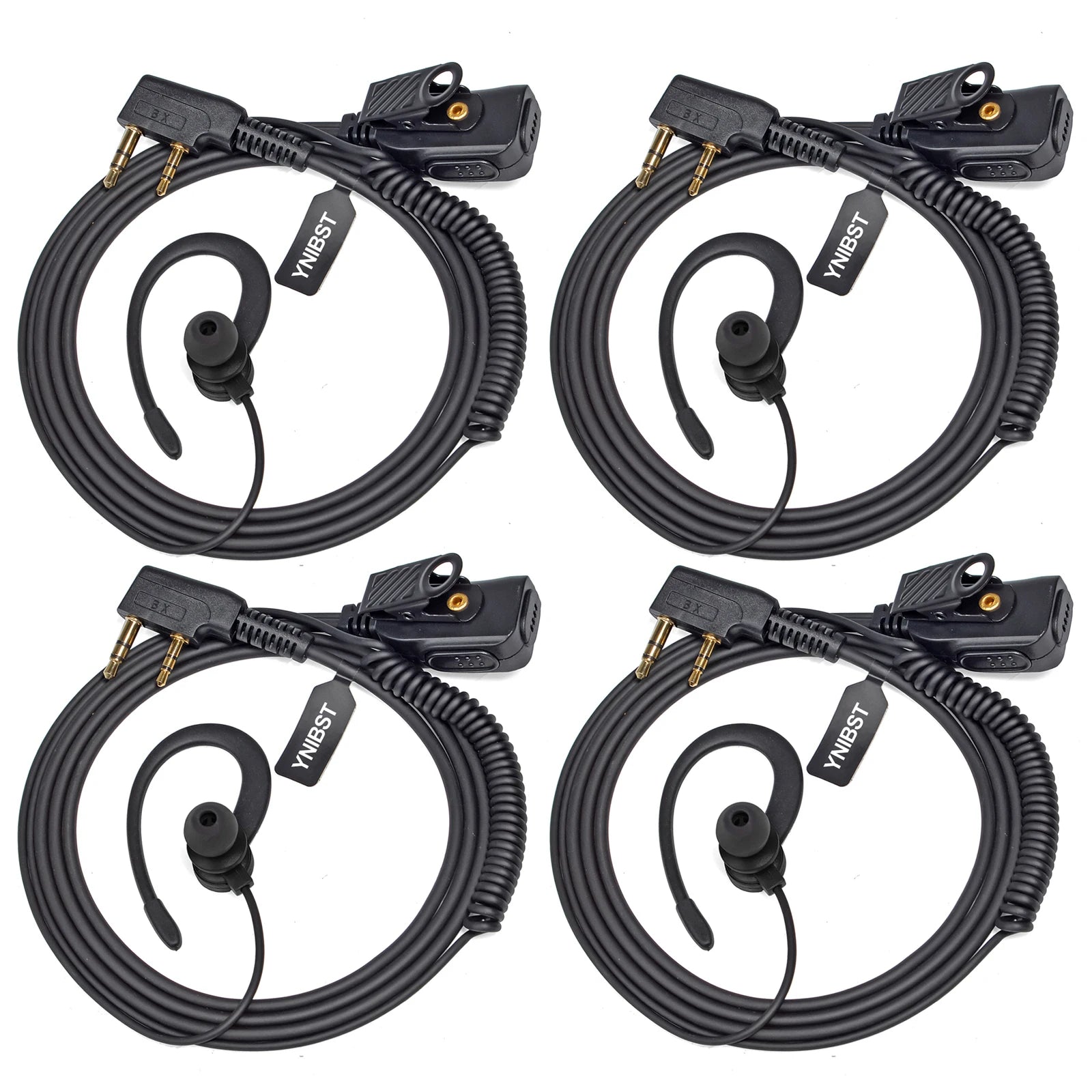 Walkie Talkie Auricular Auricular en forma de G Compatible con Baofeng UV-5R BF-888S UV-82 Kenwood Radio de 2 vías, Auriculares con micrófono PTT en línea