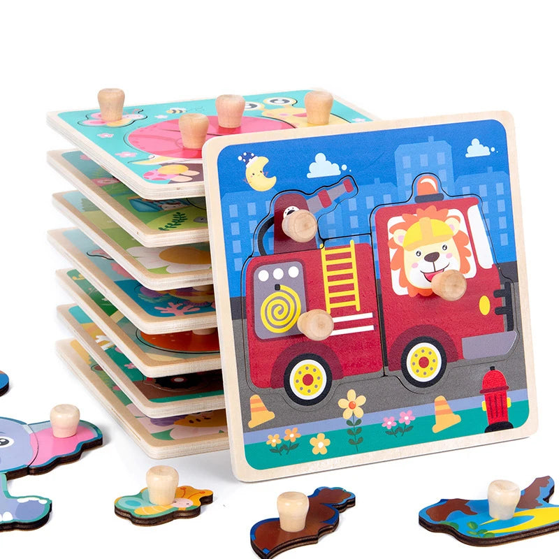 Rompecabezas Montessori para bebés juguetes de madera para niños de 1 2 y 3 años juegos educativos de aprendizaje para niños regalos de cumpleaños para niños