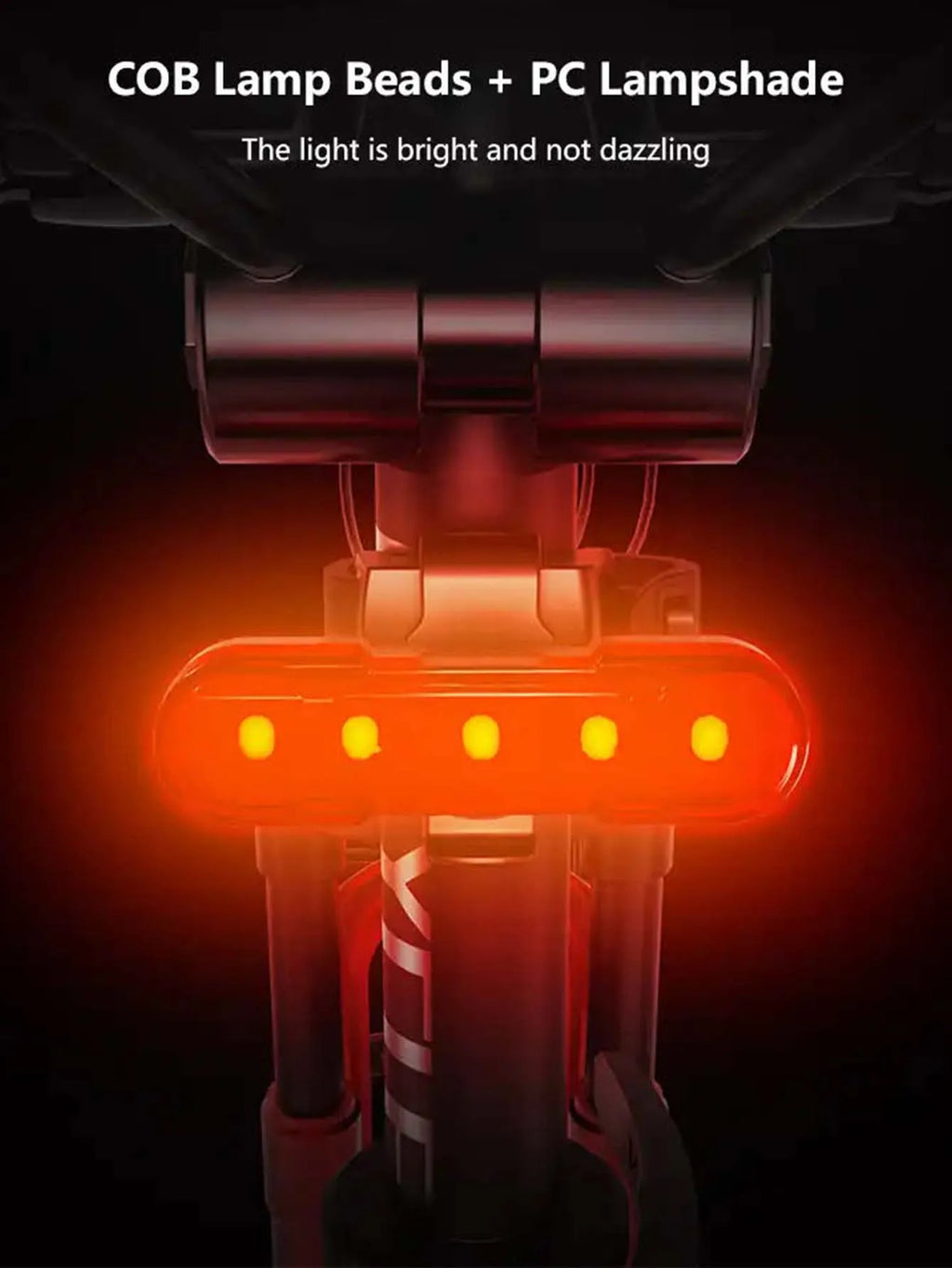 Luz Trasera LED USB para Bicicleta, Impermeable, Luz de Advertencia Trasera para Bicicleta, Luz Trasera de Seguridad para Ciclismo, Accesorios para Bicicleta de Montaña y Carretera