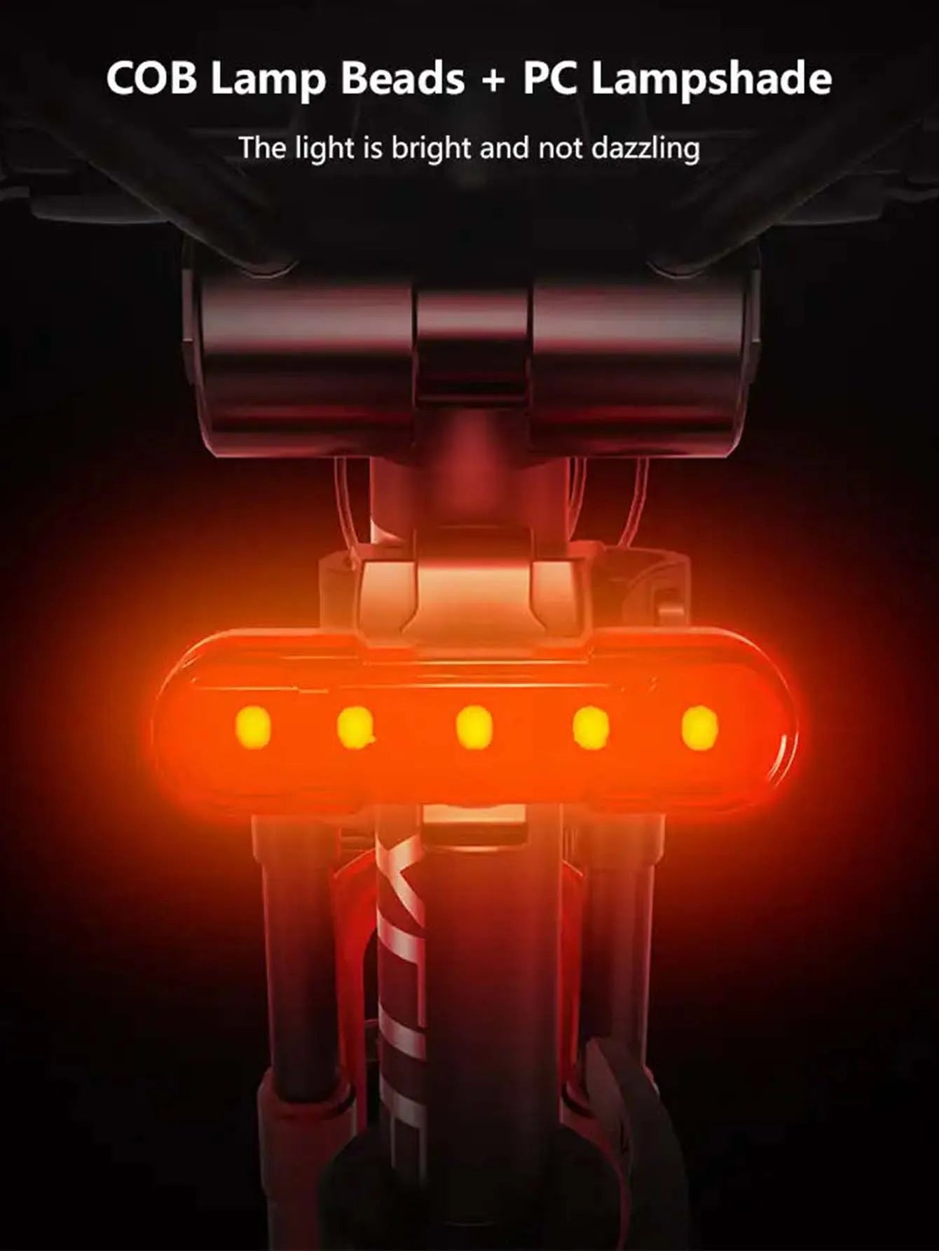 Luz Trasera LED USB para Bicicleta, Impermeable, Luz de Advertencia Trasera para Bicicleta, Luz Trasera de Seguridad para Ciclismo, Accesorios para Bicicleta de Montaña y Carretera