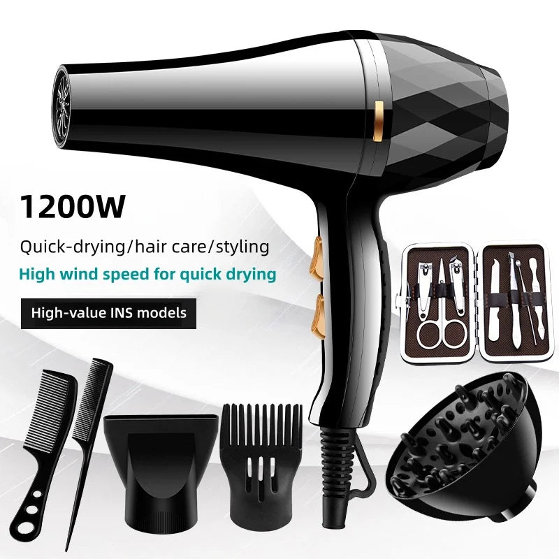 Nuevo secador de pelo de alta potencia con temperatura constante fría y caliente, secado rápido, para uso doméstico y profesional en salones de belleza.