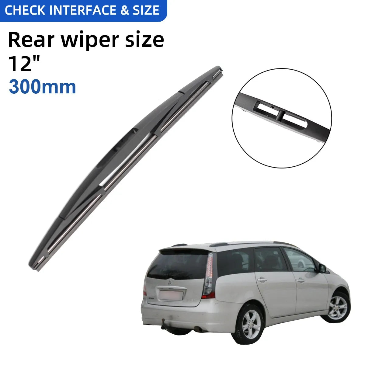 3 uds para Mitsubishi Grandis 2003-2011 28 "+ 22" + 12 "escobillas de limpiaparabrisas delanteras y traseras accesorios para cortador de ventana 2003