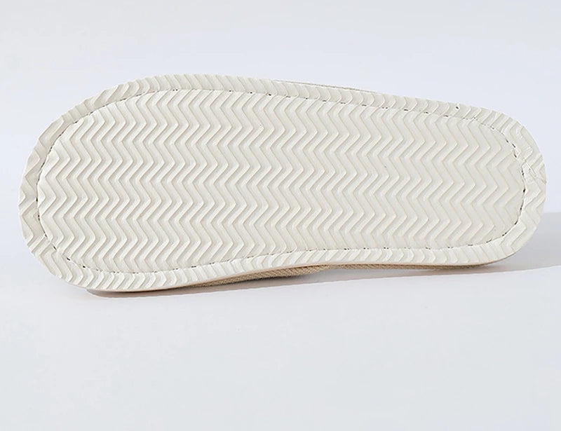 Otoño Invierno zapatillas de suelo para mujer Retro de lino con punta abierta EVA sandalias casuales de fondo grueso zapatillas de interior para parejas zapatos
