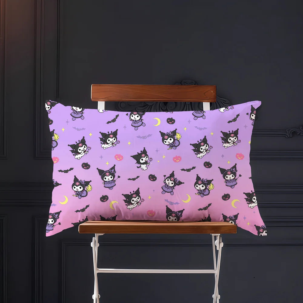 Funda de cojín My m-Melody dibujos animados rectángulo divertido lindo SRO funda de almohada hogar sofá sala de estar cafetería k-kuromi funda de almohada