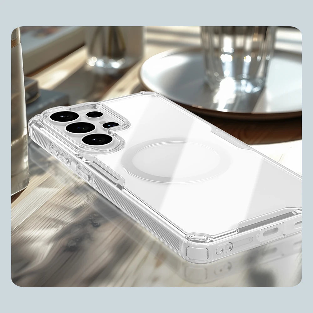 Nillkin para Samsung Galaxy S26 Ultra S26 Plus S26 funda magnética Magsafe Tpu + Pc 360 Airbag a prueba de golpes Hd cubierta dura transparente