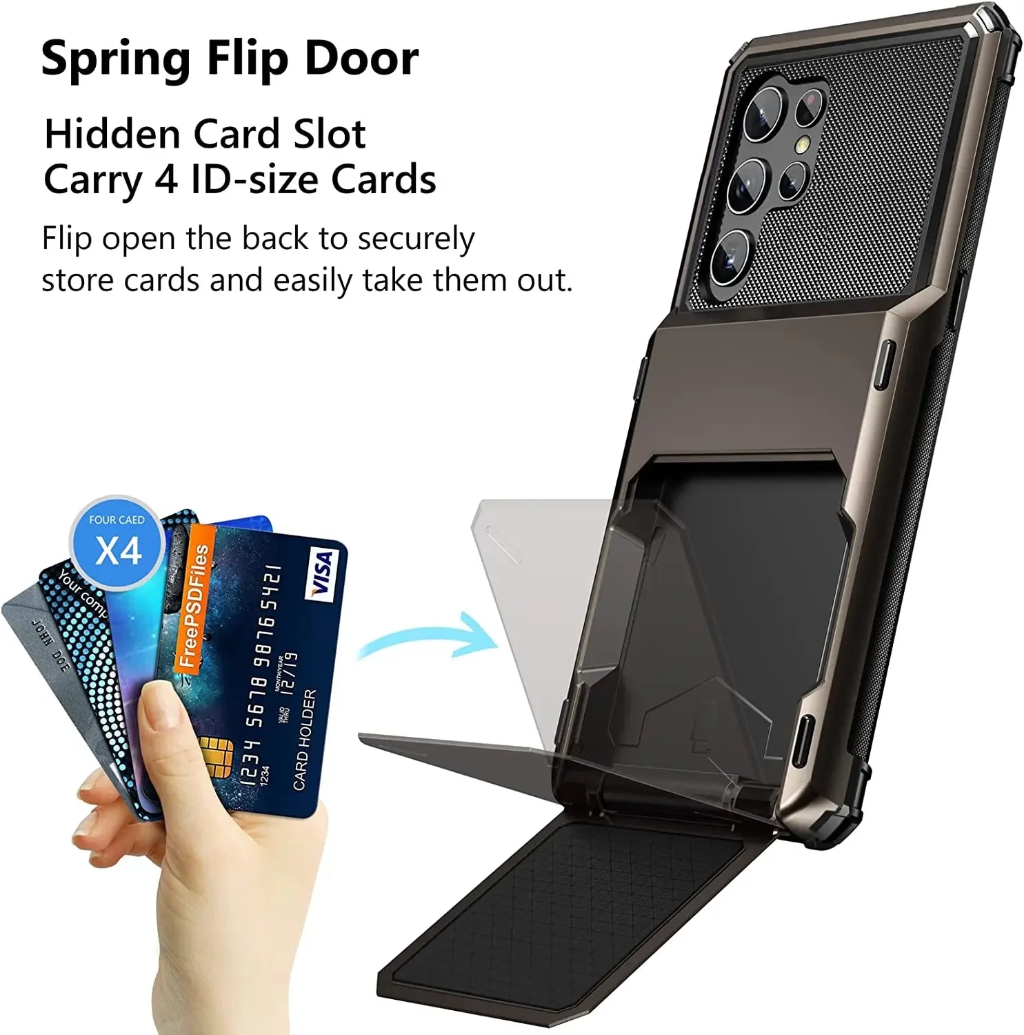 Para Samsung S25 Edge S24 S23 S22 Ultra S21 funda tipo billetera con tapa tarjetero bolsillo doble capa protectora de cuerpo completo parachoques duro