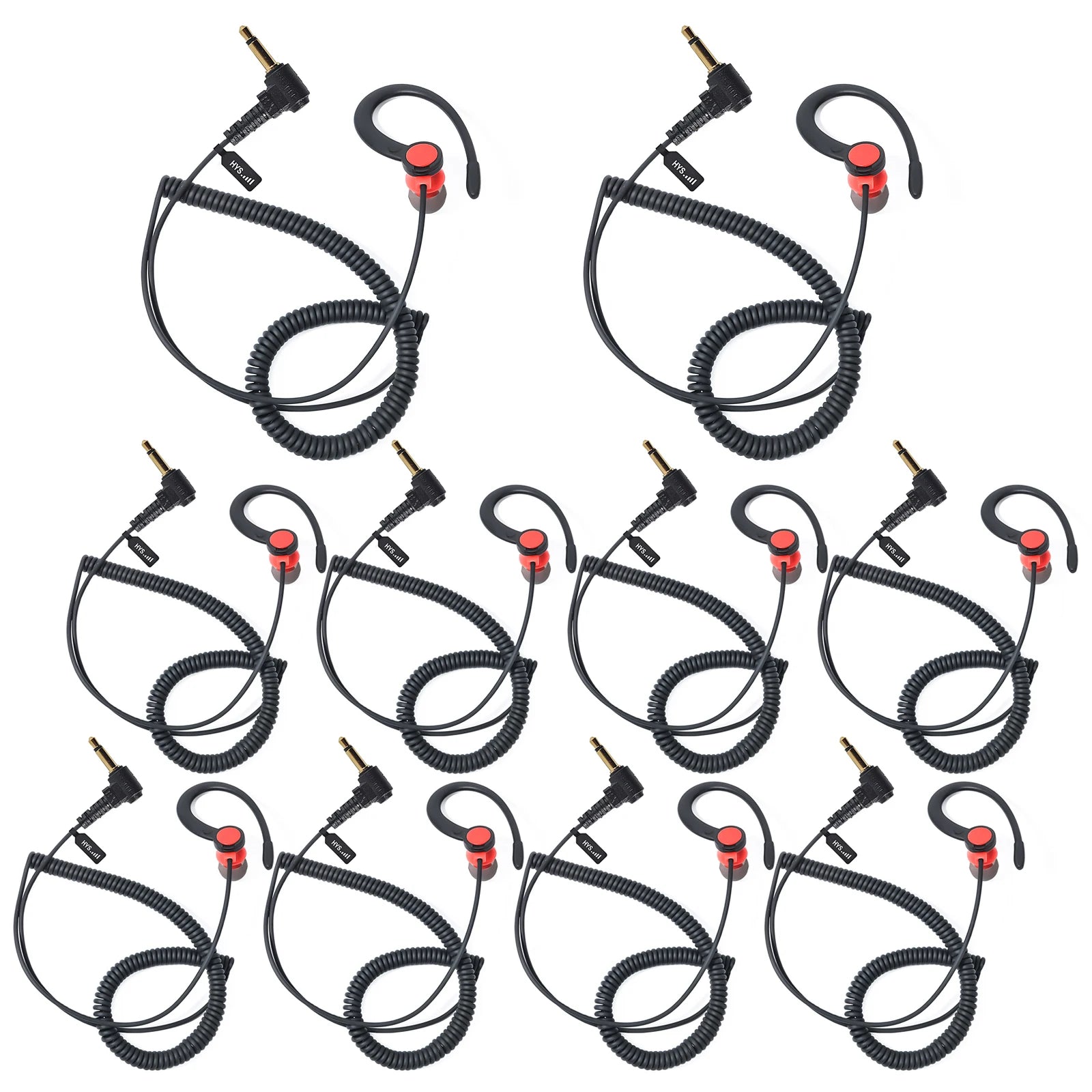 Walkie Talkie en forma de G de 1Pin, auricular solo para escuchar, auricular suave con enchufe de 3,5mm para Motorola, altavoz de Radio bidireccional, micrófono