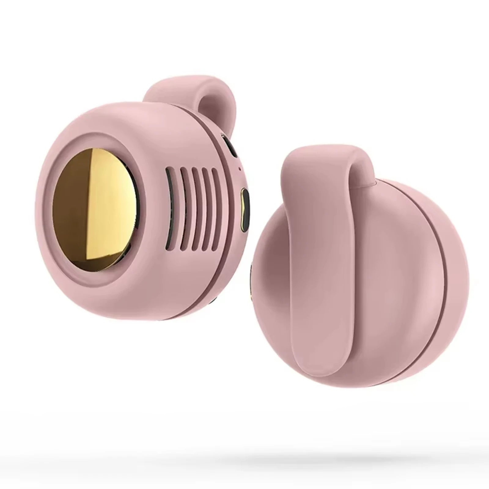 Ventilador Whirlwind sin hojas con diseño de botón portátil, miniventilador portátil silencioso con carga USB para viajes en casa y al aire libre