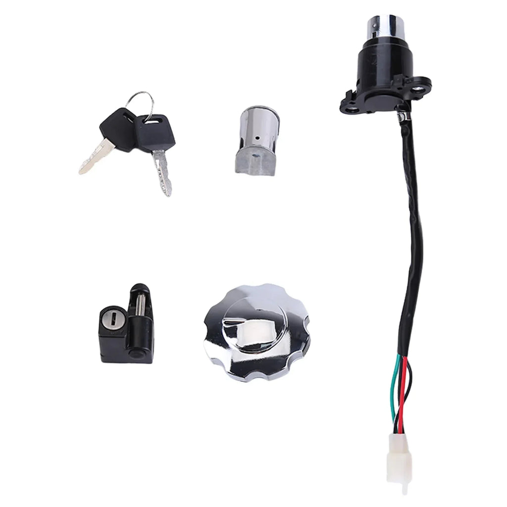 Interruptor de bloqueo de encendido con juego de llaves Compatible con Italika FT125 2022-2024 interruptor de bloqueo de encendido con juego de llaves reemplaza F04020192