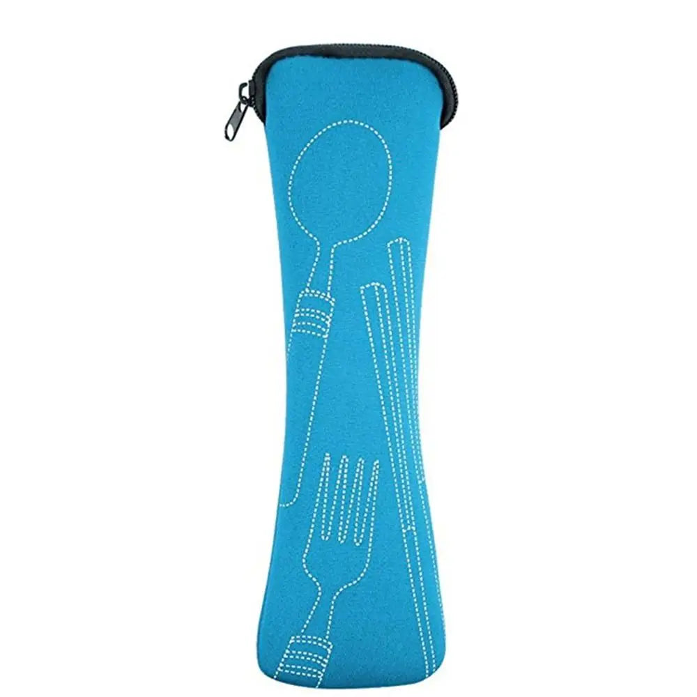 Bolsa de vajilla de embalaje de viaje, alta calidad, portátil, sin vajilla, bolsas para cubiertos, Picnic, tenedor, cuchara, estuche para vajilla
